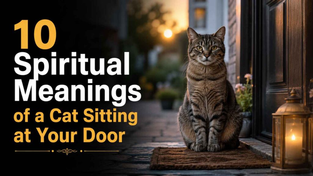 Random Cat Sitting in Front of Door Spiritual Meaning