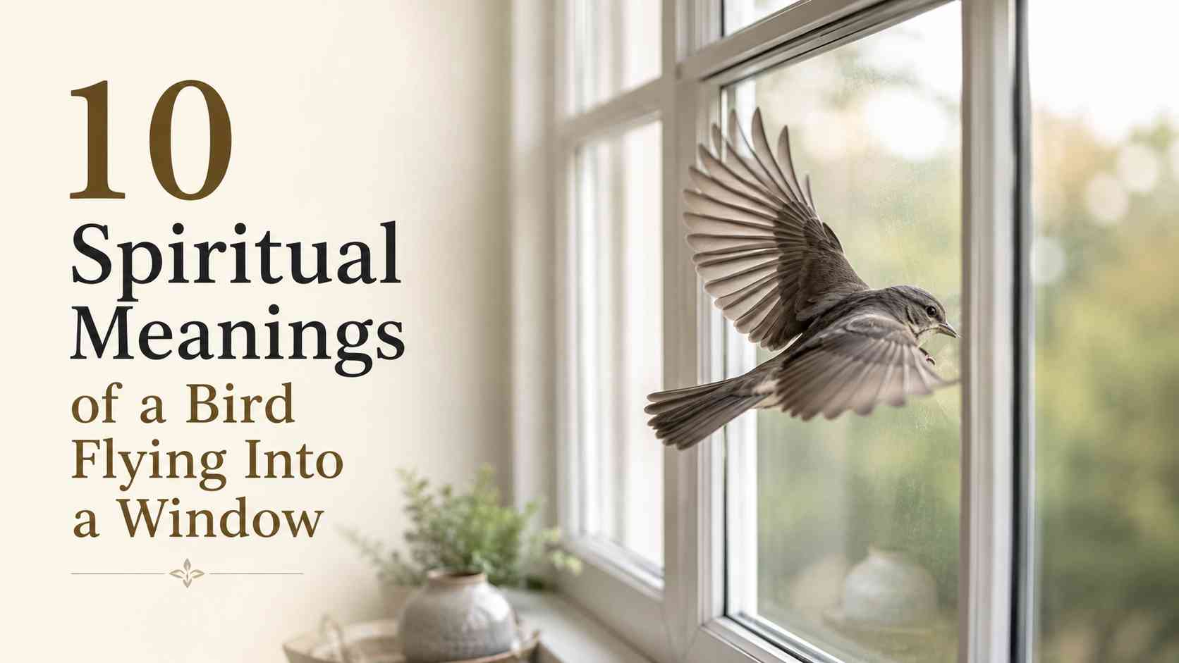 bird keeps flying into window spiritual meaning