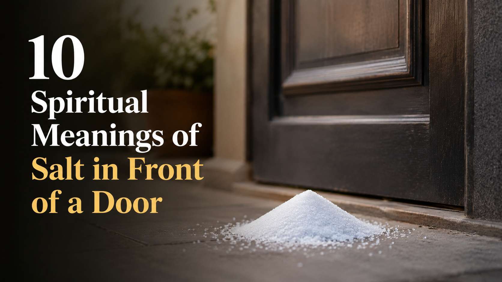 Salt in Front of Door Spiritual Meaning