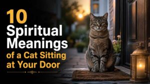 Random Cat Sitting in Front of Door Spiritual Meaning