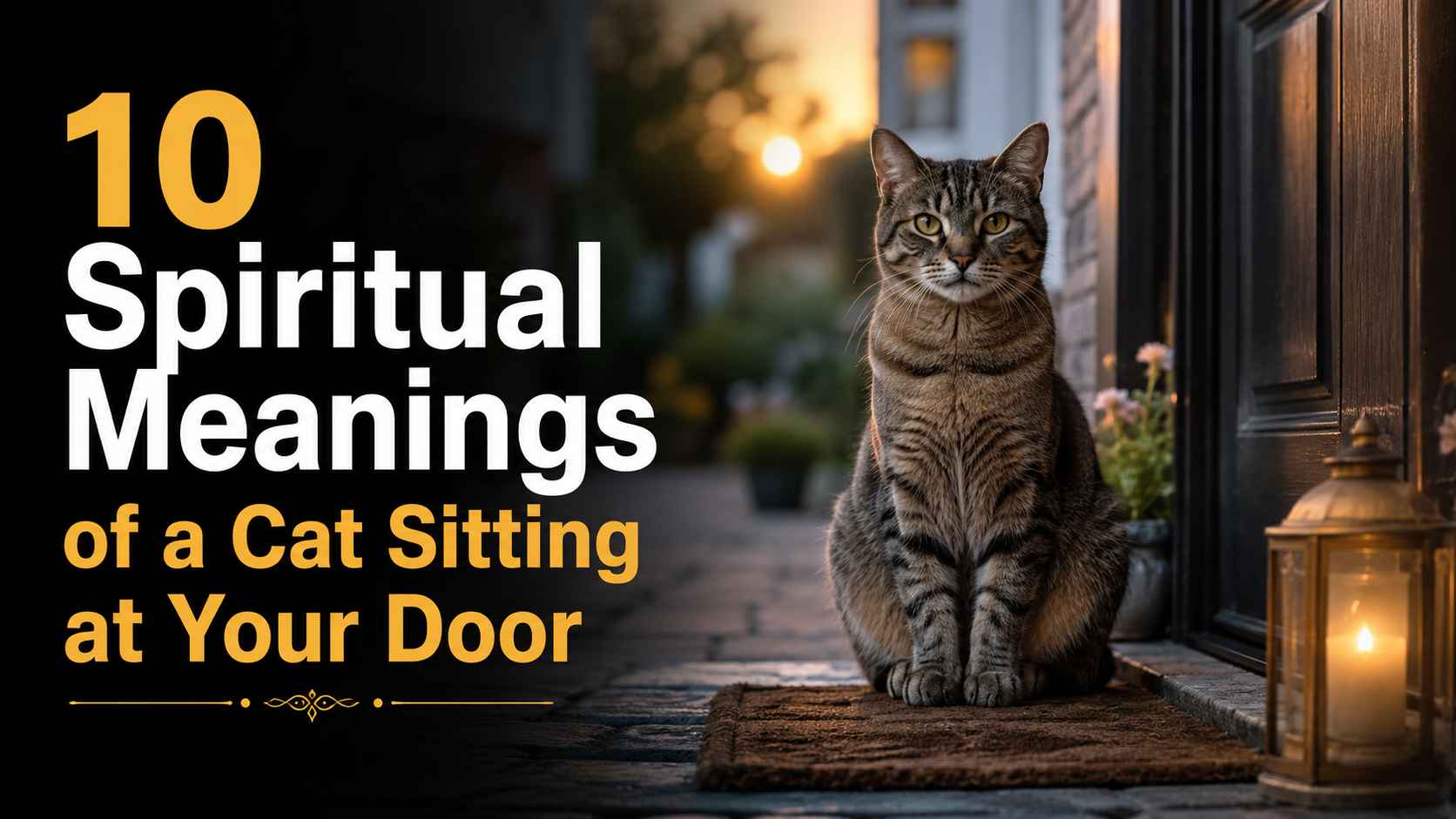 Random Cat Sitting in Front of Door Spiritual Meaning
